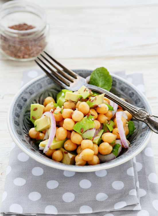 Recette Ice-Shop : salade d'hiver aux pois chiches et avocat